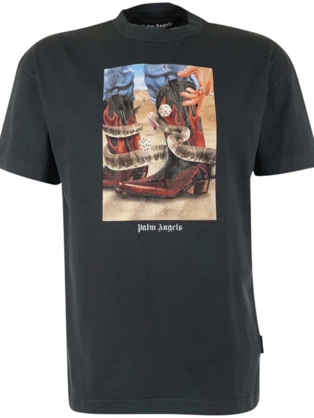 Palm Angels Dice Game Classic T-shirt charcoal